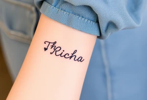 The name Richard with a heart for the dot on the i tattoo idea