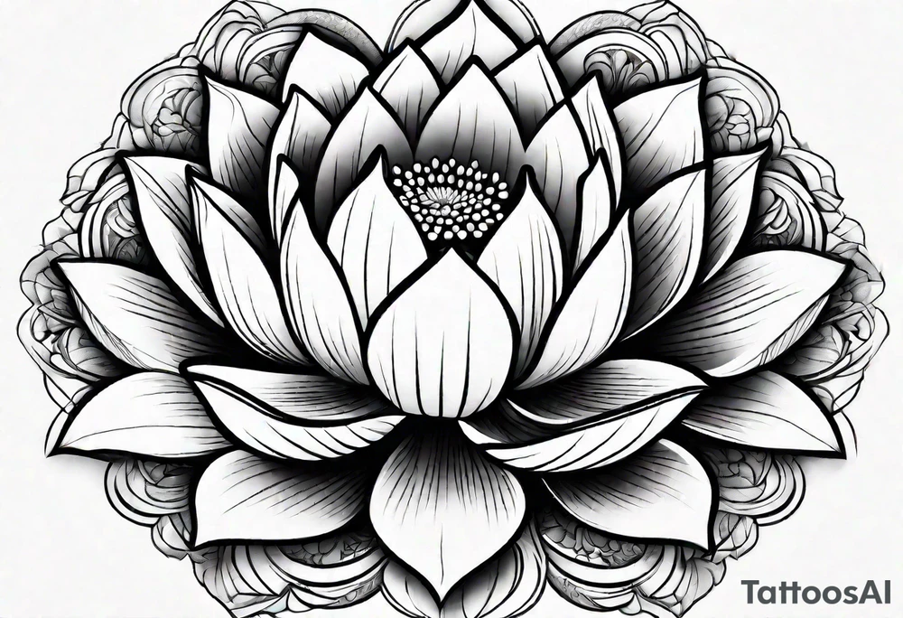 Lotus flower tattoo idea