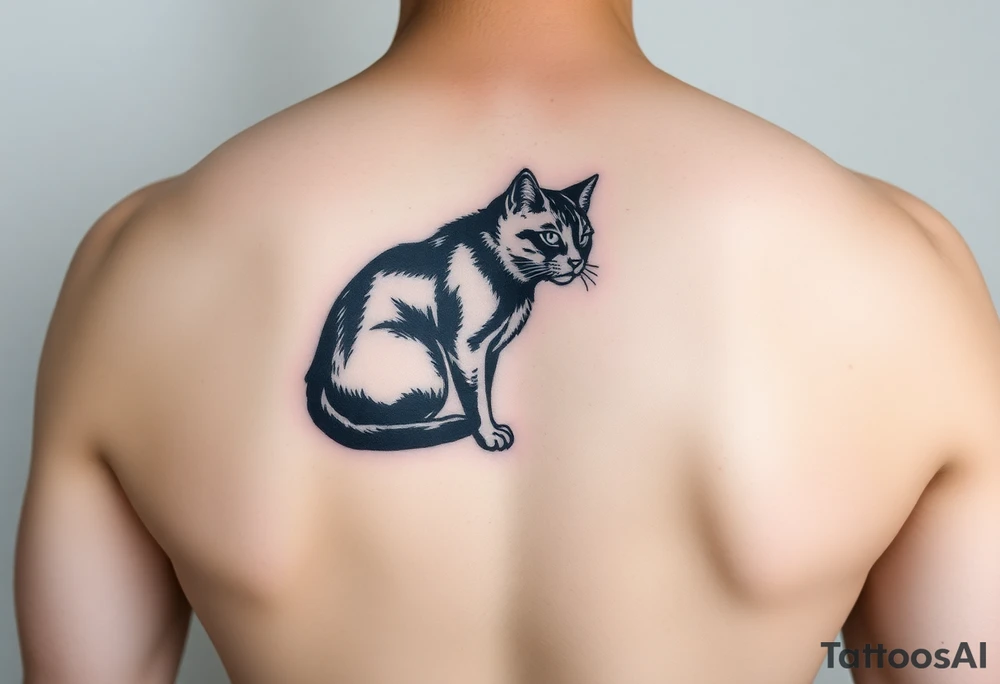 black cat tattoo idea