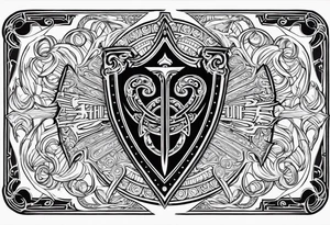 Valhalla 
Sword shield gods tattoo idea