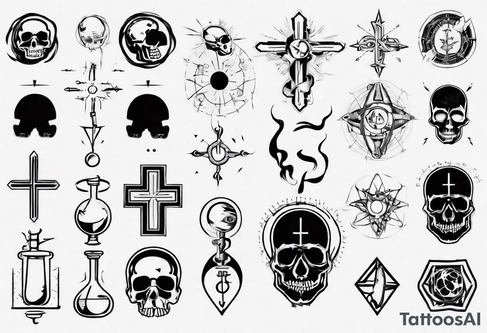 Combine science with Jesus,
No skulls tattoo idea