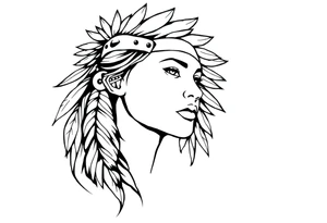 Native American female tattoo idea