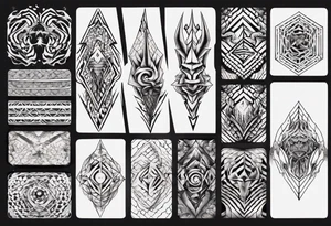 Dragon skin symmetrical tattoo idea