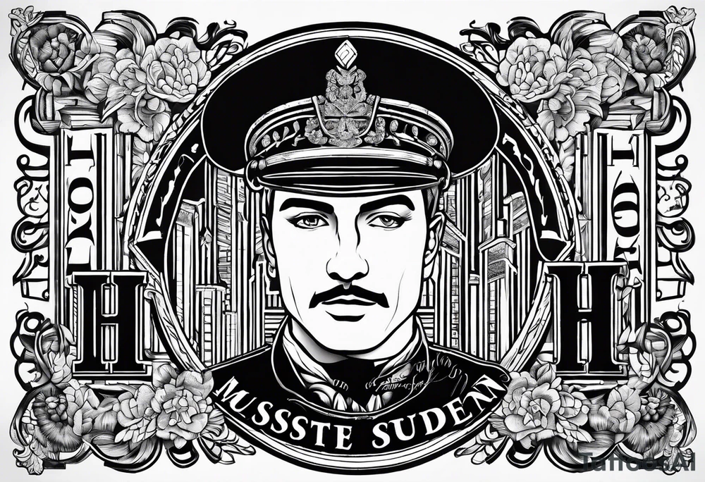 Make the name “Hudson Sugden” as a tattoo with letters on a forearm tattoo idea