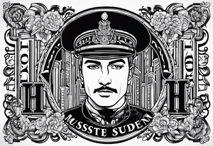 Make the name “Hudson Sugden” as a tattoo with letters on a forearm tattoo idea