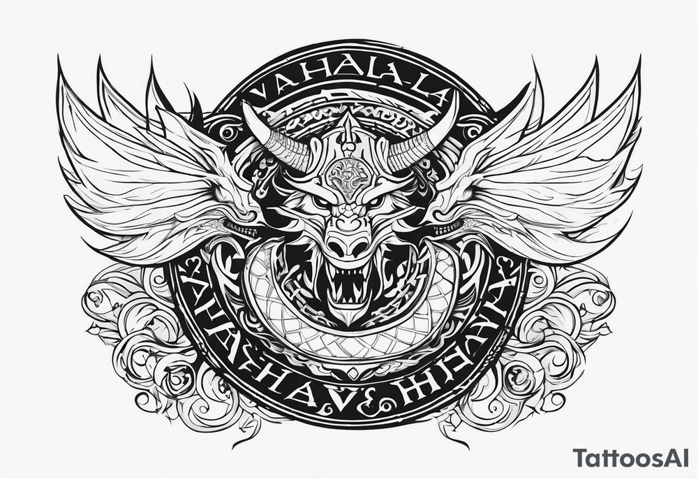 Valhalla sword shield viking ship dragon head tattoo idea Valhalla sword shield viking ship dragon head tattoo idea