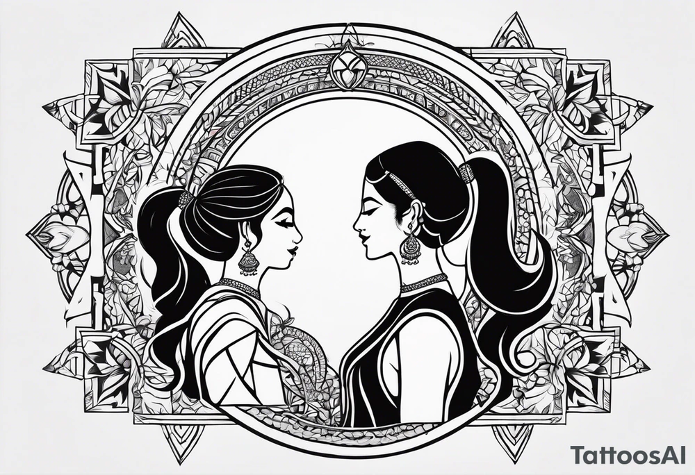 My name is karan and my wife name is kiran i want tattoo single tattoo with both characters tattoo idea