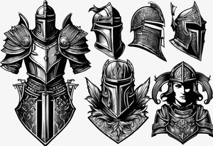 knight heavy armor tattoo idea