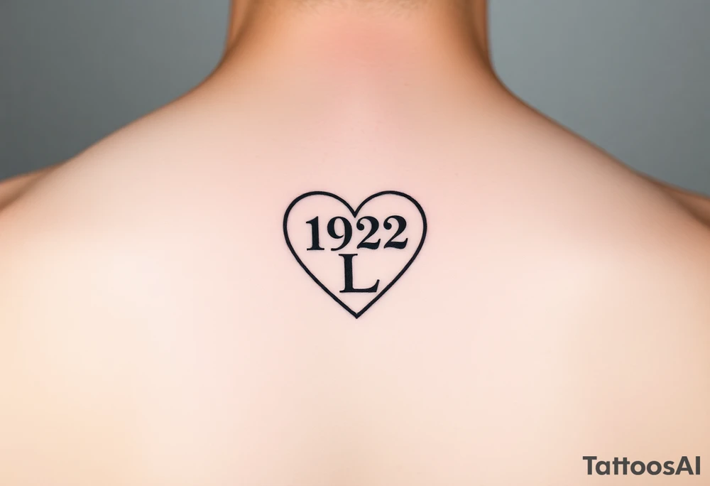 Heart with 192 in the middle and a L intertwined with the heart tattoo idea