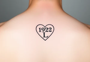 Heart with 192 in the middle and a L intertwined with the heart tattoo idea