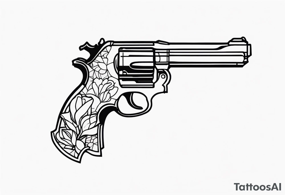 woman with a gun tattoo idea