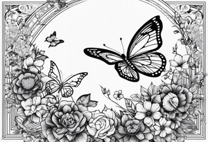 butterfly  TOMORROWLAND life music tattoo idea
