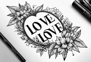 the words "love drought" tattoo idea