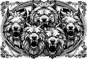 angry Cerberus tattoo idea