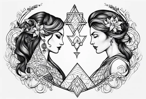 Couple's tattoos capricorn and aquarius uniting tattoo idea