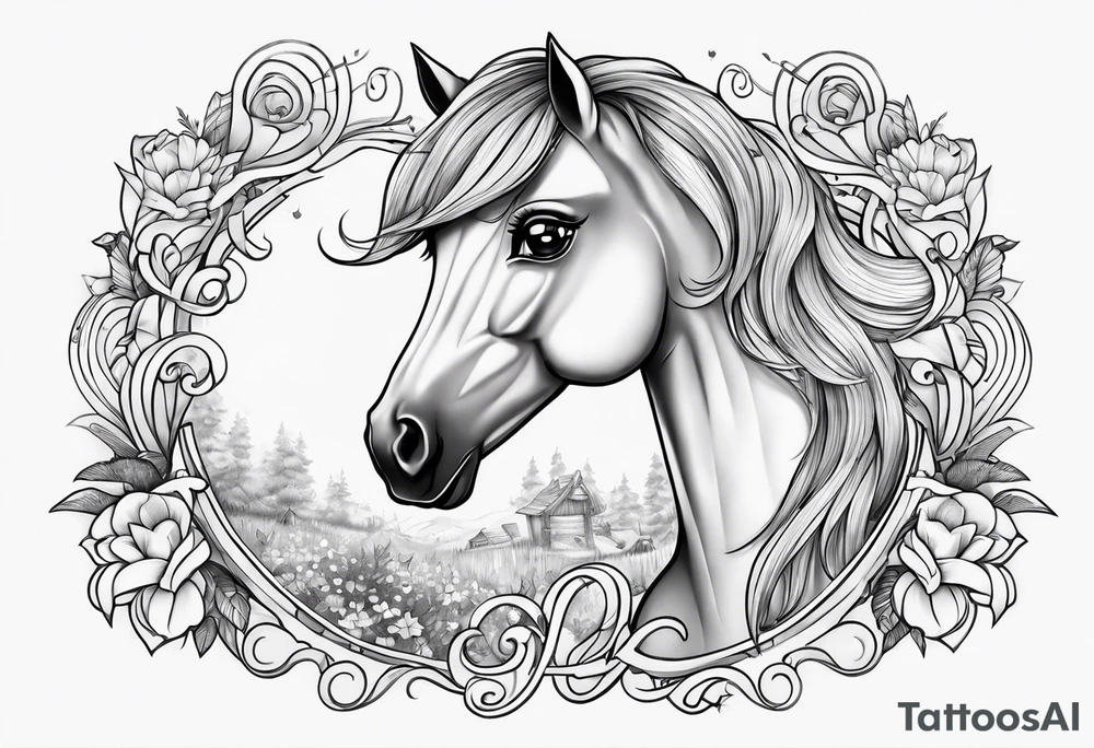 Full sleeve with my little pony, Jen and the hollograms tattoo idea