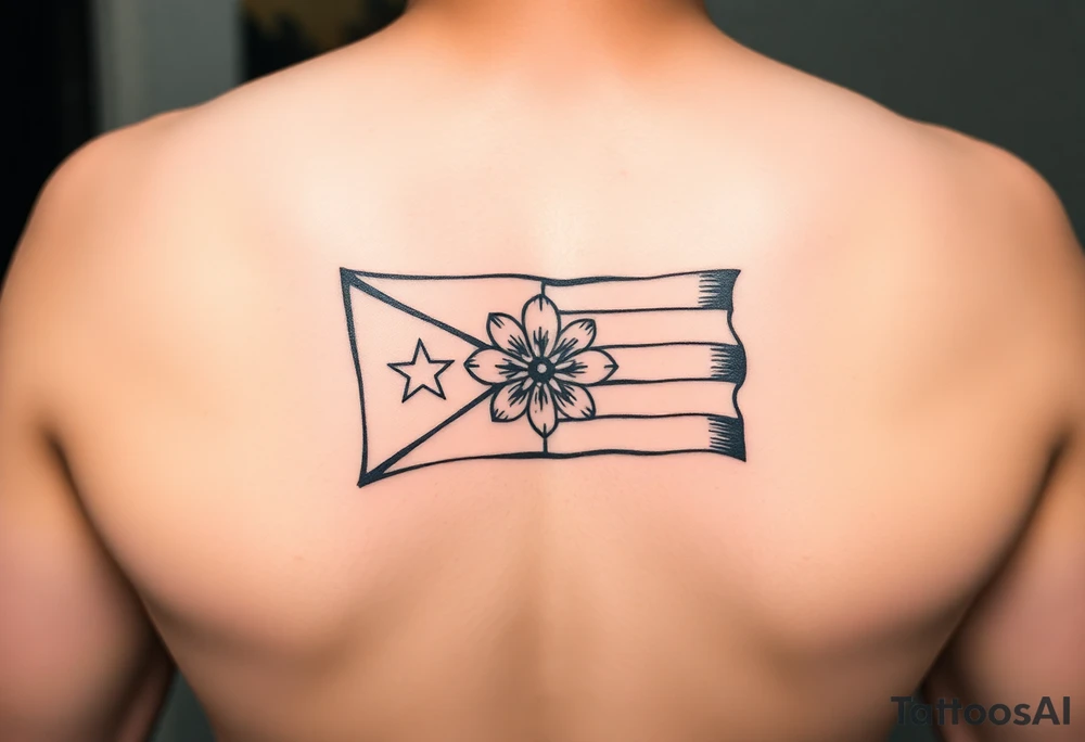 Puerto Rico flag island  Flor de Maga tattoo idea