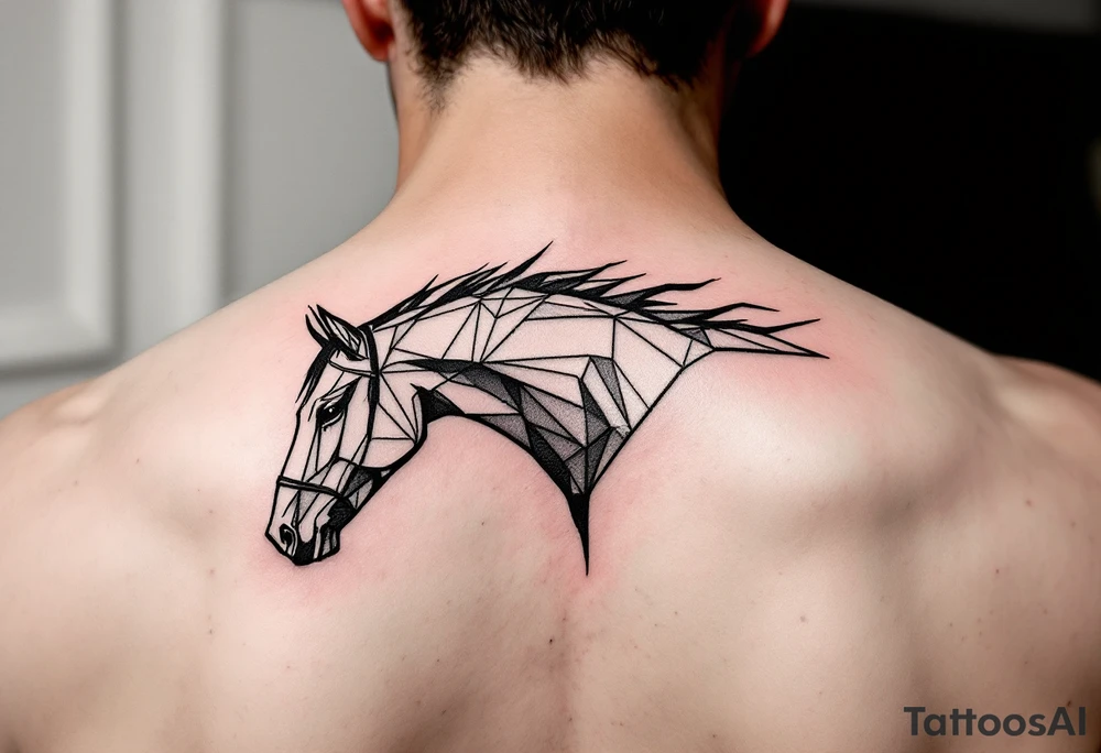 horse silhouette 
from the front tattoo idea