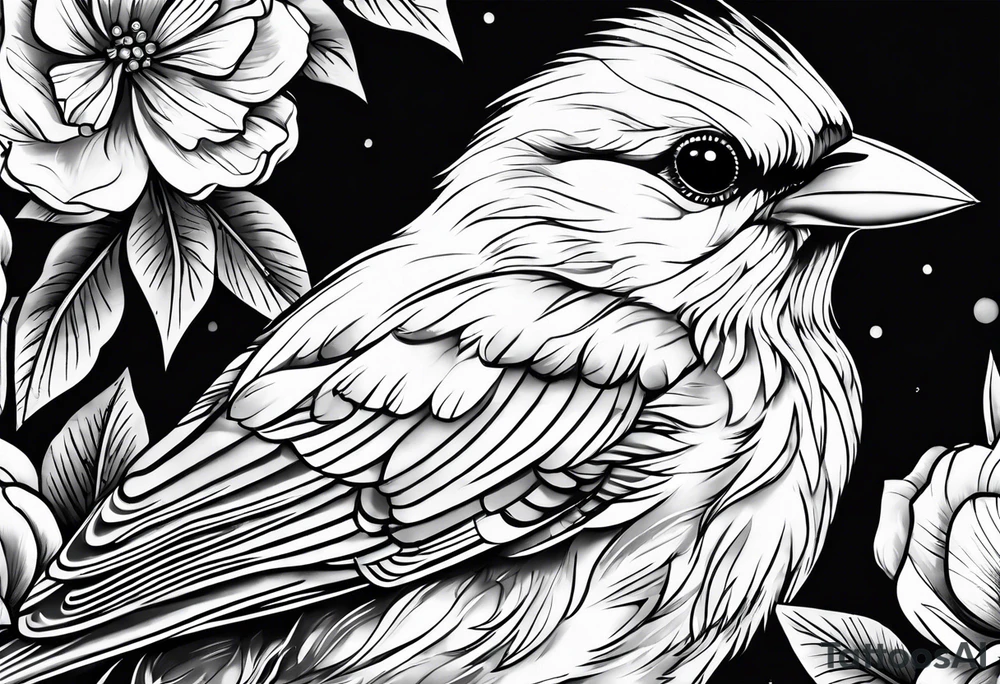 yellow canary tattoo idea