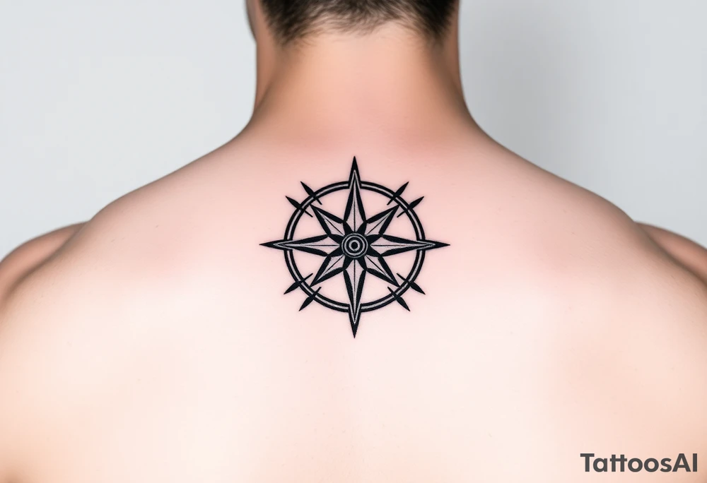 Compass rose tattoo idea