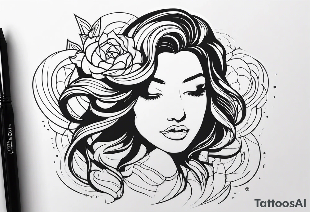 Девушка в очках tattoo idea