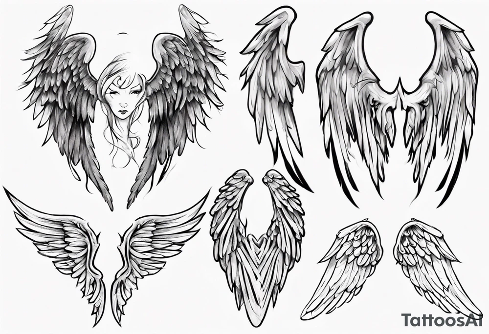 angel wings tattoo idea