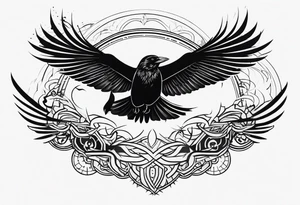 Hugin and Munin flying tattoo idea