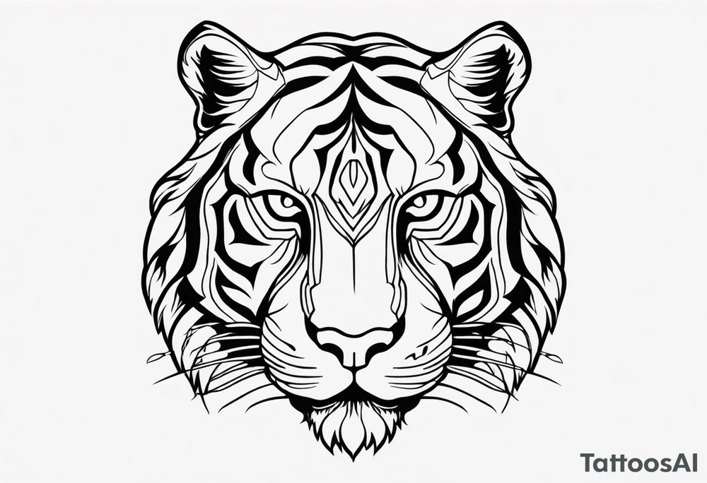 Tiger Head tattoo idea