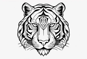 Tiger Head tattoo idea