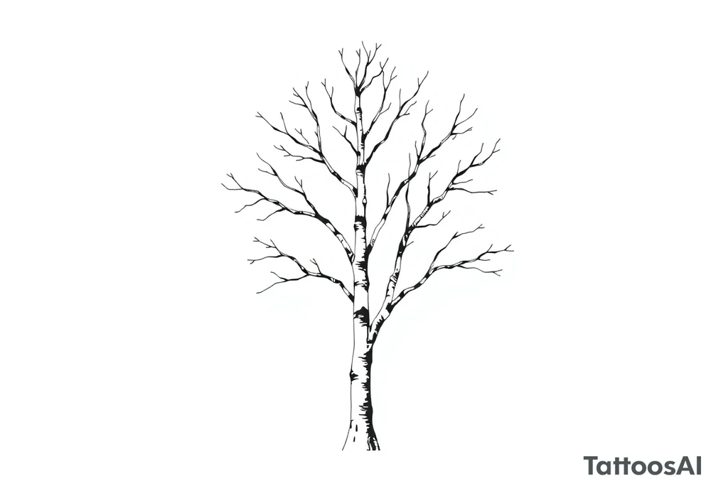 birch tree tattoo idea