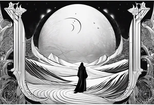 Been gesserit litany against fear from the book Dune. Particularly focused on the part “fear is the little death that brings total obliteration” tattoo idea