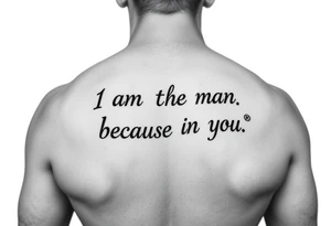 i am the man i am today because of you tattoo idea