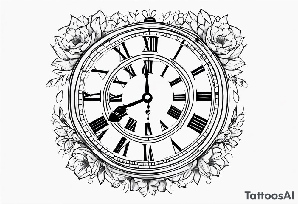 Vintage Clock Face tattoo idea