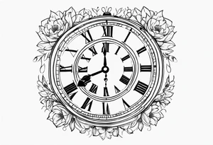 Vintage Clock Face tattoo idea