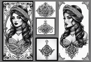 rope frame tattoo idea