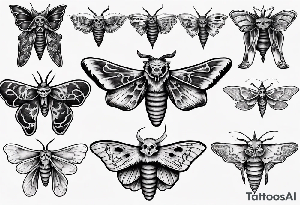 Death moth tattoo idea