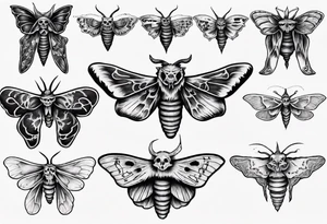 Death moth tattoo idea