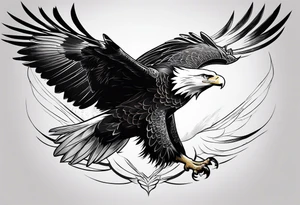 eagle flying up tattoo idea