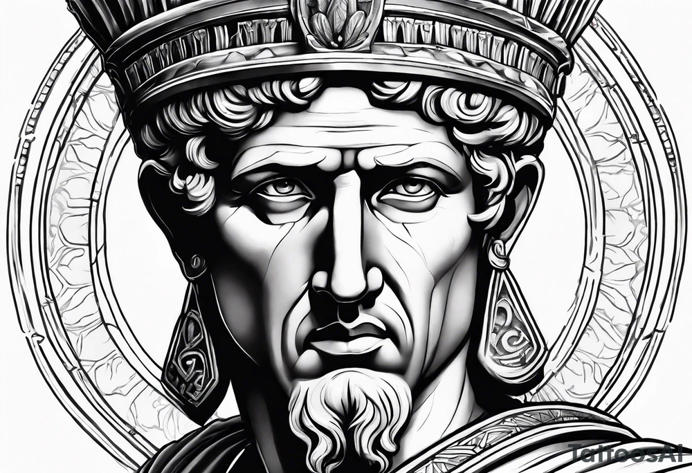 Roman empire, sleeve, Caesar tattoo idea