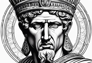 Roman empire, sleeve, Caesar tattoo idea