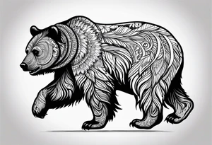 Dancing bear tattoo idea