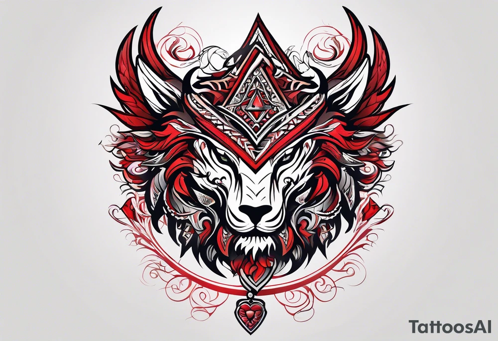 red symbol delta tattoo idea