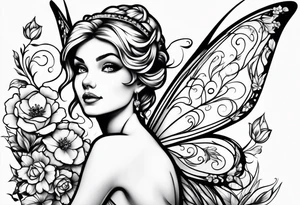 Tinker bell garden tattoo idea