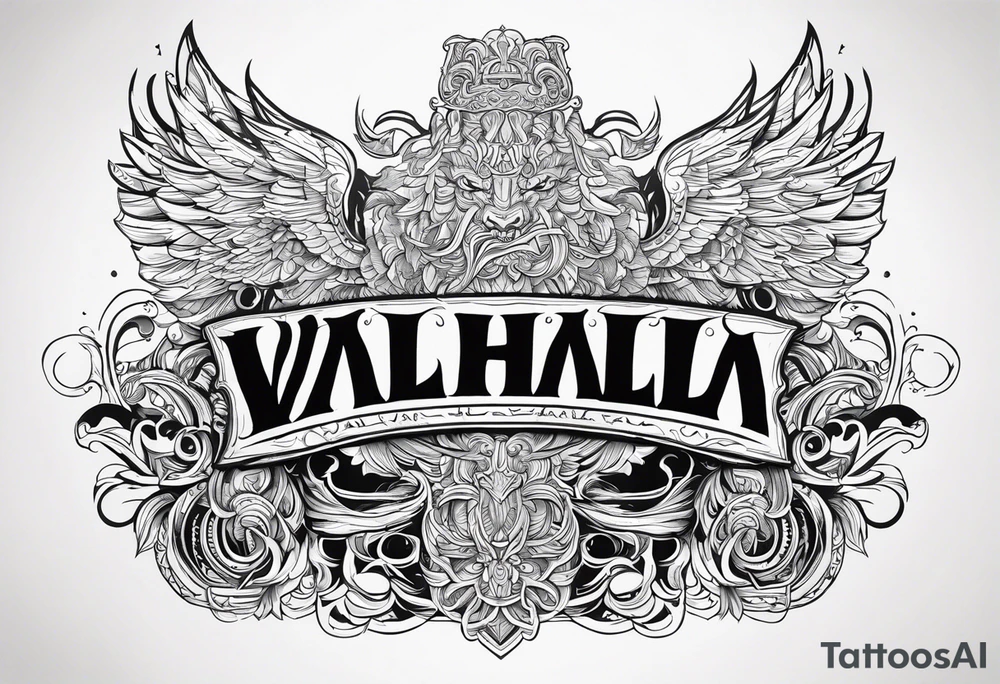 Valhalla heaven gods tattoo idea