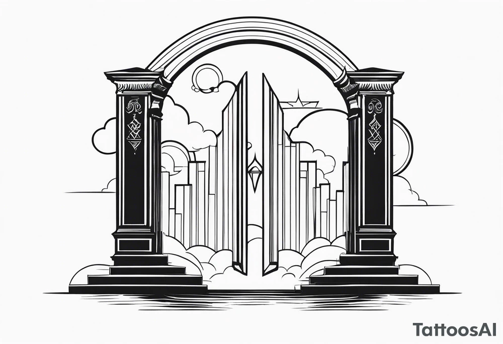 heaven gate vector tattoo idea