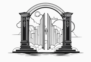 heaven gate vector tattoo idea