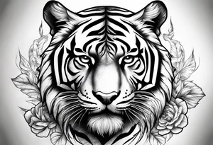 Tiger for a Taurus man tattoo idea