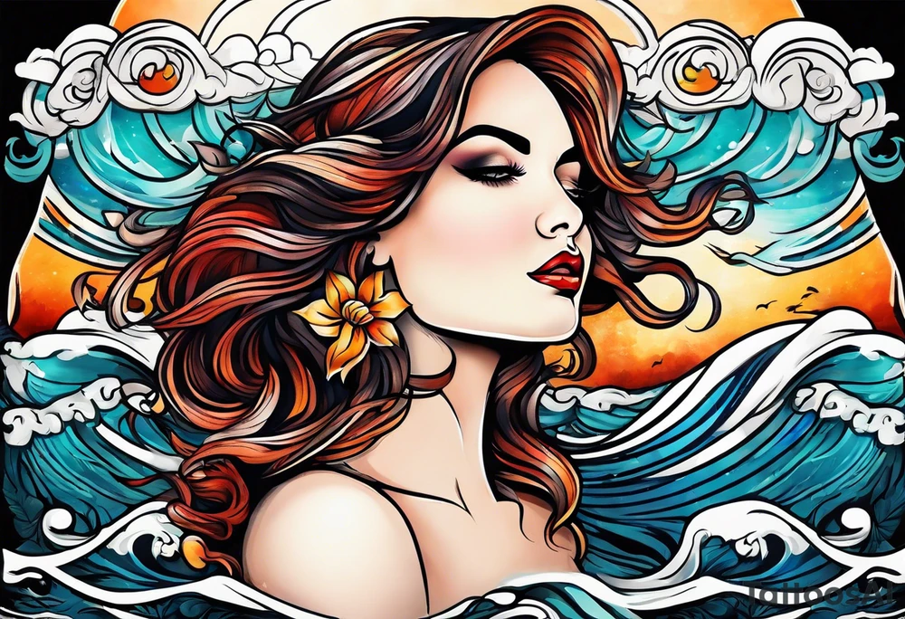 "come what may" written 
in waves tattoo idea