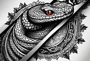 i want tattoo of snake wraping around my forearm not much detailed tattoo idea