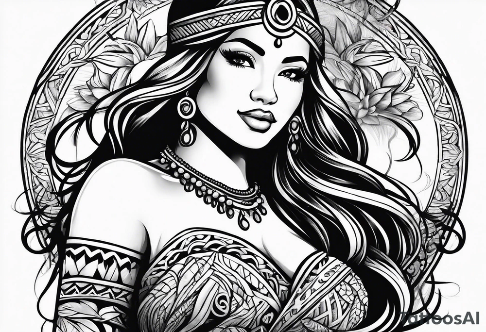 hula girl tattoo idea